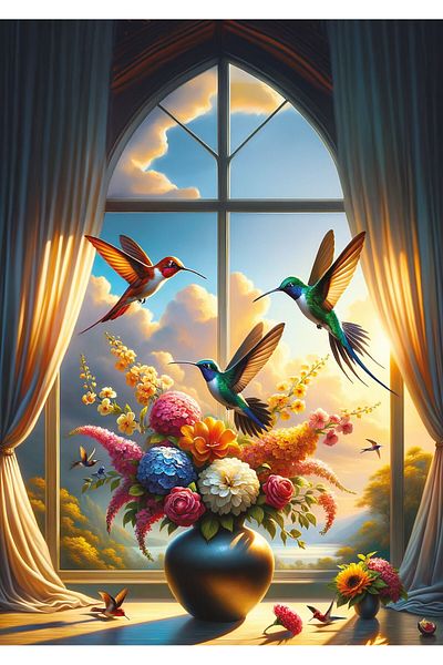 Art Puzzle Flowers and Wings Tune 500 Piece Puzzle