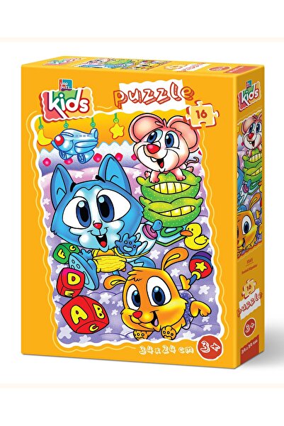 Yappuzz Sevimli Köpekler 16 Parça Çoçuk Puzzle