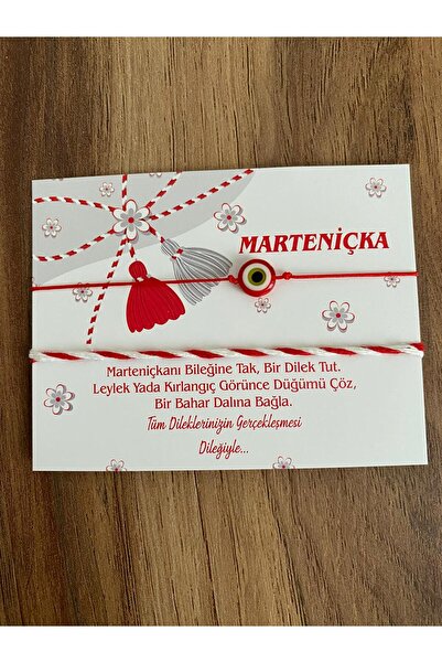 312 KONSEPT İKİLİ CAM NAZAR BONCUKLU MARTENİÇKA DİLEK BİLEKLİĞİ ÖRGÜ KİLİTLİ