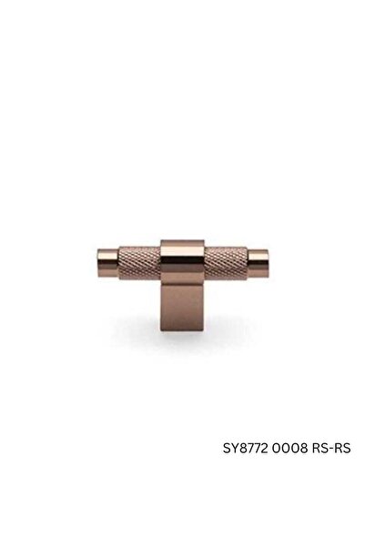 System Düğme Mobilya Kulbu Rose Renk 8mm Kulp (SY8772 0008 RS-RS)