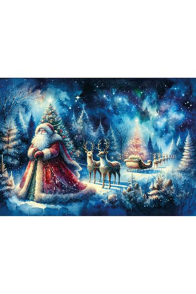 Art Puzzle Northern Lights and Santa Claus 260 Piece Puzzle