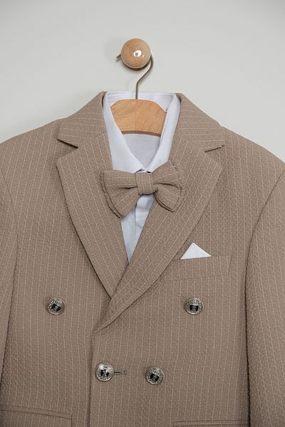 Pina Kids Boy's Striped Jacket, Shirt, Pants Suit (Te.1001Y)