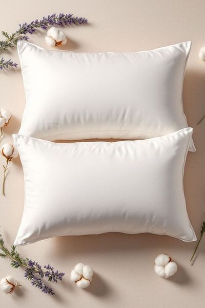 Pandogo Antibacterial Silicone Fiber 2 Pieces - Extra Soft Cotton Sleeping Pillow Cover 700 Gr