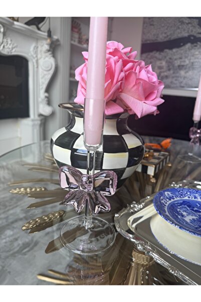 Hatice sakallı design 1 Adet Cam   Fiyonk  el yapımı  Murona cam Şamdan