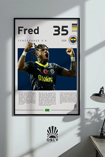 Osliva Shop Fred Poster, Çerçevesiz Poster, Futbolcu Posteri, Duvar Tablosu, ...