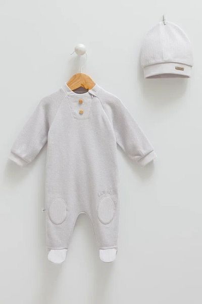 Caramell Caramel 01-09 Month Seersucker Double Set - Gray
