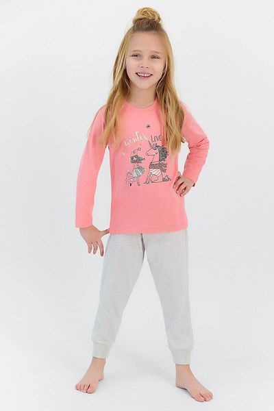 ROLY POLY 2569 Garson Winter Love Girl's Long Sleeve Pajama Set