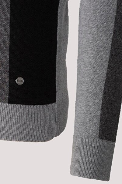 NCS Men's Knitwear Grimelange Crew Neck Patterned Slim Fit Cotton Sweater NCS JEANS 3740