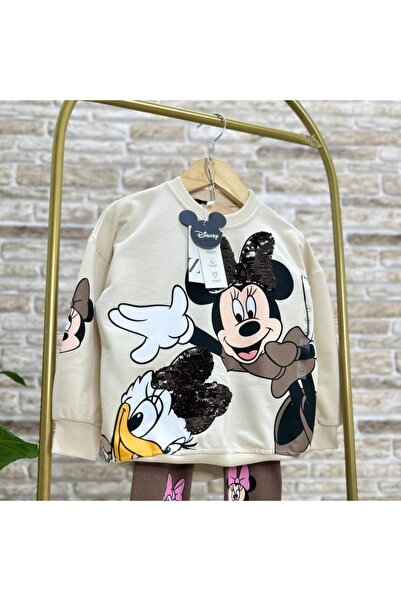 Batito Boutique Kız Çocuk Mickey Mouse Pullu Taytlı Takım