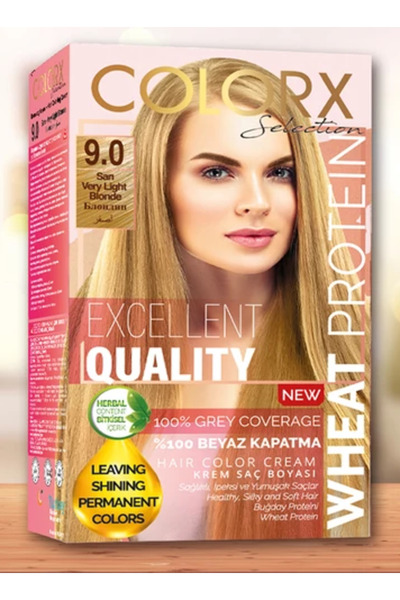 COLORX Saç Boyası Set Tek - 9.0 Sarı