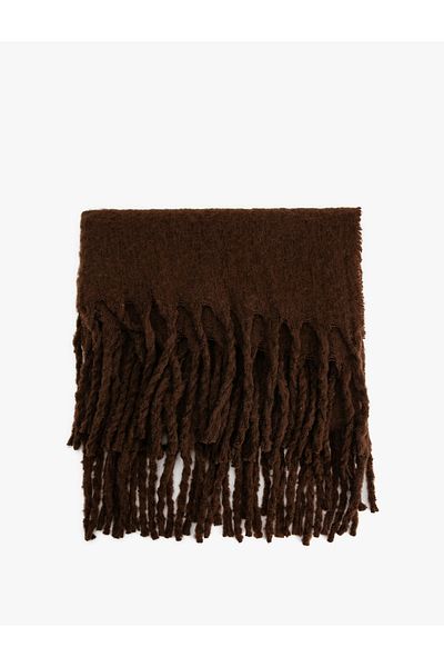 Koton Long Tassel Soft Textured Scarf