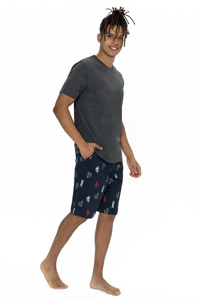 U.S. Polo Assn. Μπλουζάκι Polo Crew Neck με τσέπη και σορτς με στάμπα