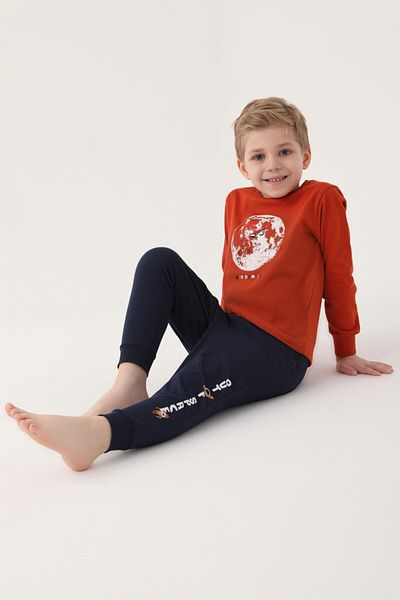 ROLY POLY 3205 Garson Moon Boy Long Sleeve Pajama Set