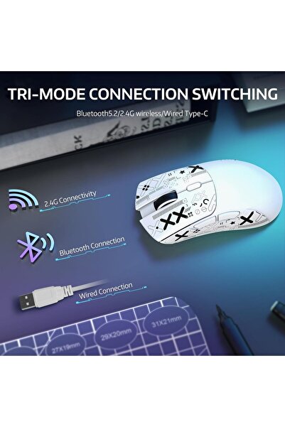 OEM bilgisayarcinizcom | Attack Shark R1, Paw3311, 1000hz, 18.000dpi Ultra Hafif Oyuncu Mouse