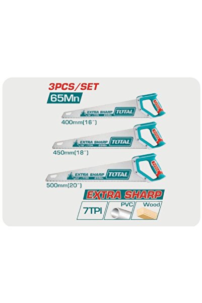 TOTAL 3lü PALA TESTERE SETİ KAMPANYALI