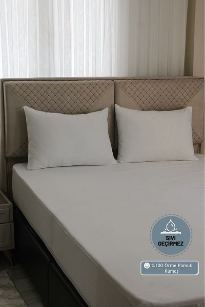 ADARYA HOME Προστατευτικό στρώματος στρώματος 100% πλεκτό βαμβακερό με πλήρη άκρη υγρό