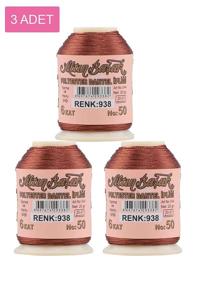 Royaleks 3 Pieces Gold Spike Needle and Lace Thread 20 Gr - Royaleks - No: 938