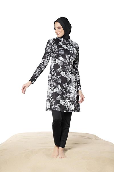 Ruko Maio 22150-3 Plus Size Half Turtleneck Lycra Full Hijab μαγιό