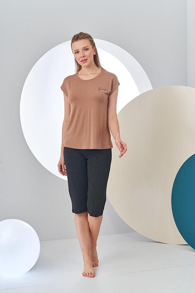 Pjs Pijama Pjs 24212 Γυναικεία πουά Forever Printed Capri Suit