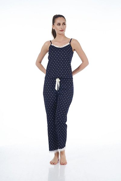 Estiva 22103 Set de pijamale din viscoză cu bretele cu buline pentru femei