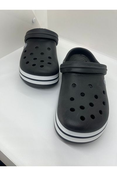 GENÇ Men's Slippers - Crs Slippers Sandelet Li Önung Closed Trendy Black White