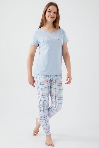 Pierre Cardin 8592 Set de pijamale cu mânecă scurtă pentru femei Dream Blue