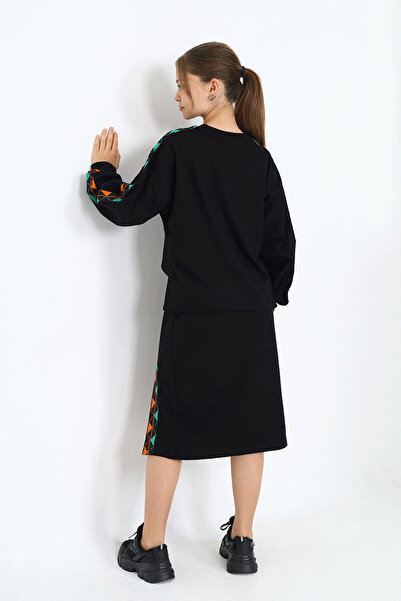 HayKids Σετ φούστας με δύο κορδόνια για κορίτσια με ρίγες Tiktak με σκίσιμο μάξι μήκους