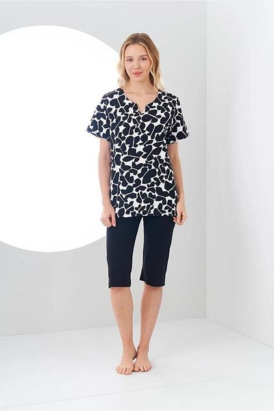 Pjs Pijama Set Capri cu model Pjs 24129 pentru femei