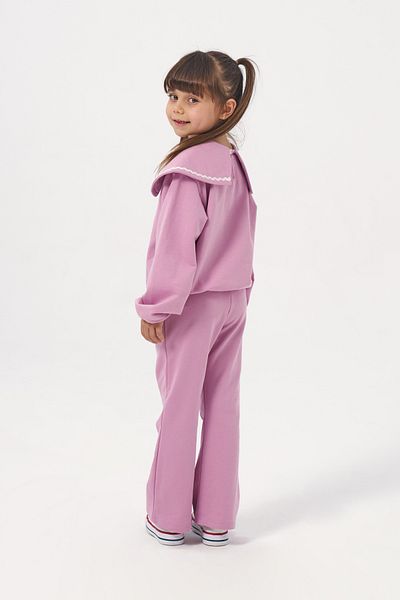 Minipodyum Girl's Large Lapel Pipe Leg Double Suit