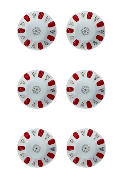 DUKKANI ISTANBUL Porcelain Novice Tea Plate for 6 People