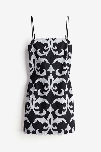 H&M Embroidered strappy dress