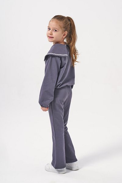 Minipodyum Girl's Large Lapel Pipe Leg Double Suit