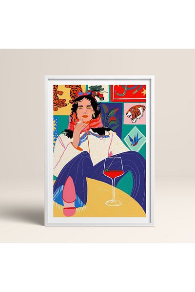 HOMEPACK Pictură cu un singur cadru din lemn Pictură poster dintr-o bucată TK/784