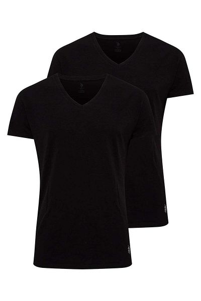 U.S. Polo Assn. 80194 Men's 2-Piece V-Neck Short Sleeve Undershirt