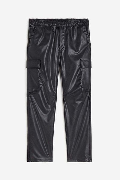 H&M Regular Fit Coated cargo trousers