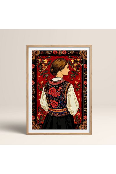 HOMEPACK Единична картина в дървена рамка, единичен плакат, картина TK/786