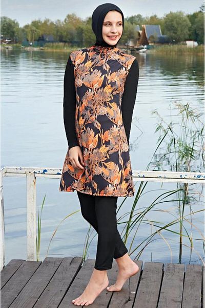 Ruko Maio Mirates 2450-12 Quick Drying Fabric Hijab Swimsuit