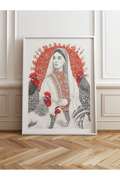 HOMEPACK Pictură cu un singur cadru din lemn Pictură poster dintr-o bucată TK/788