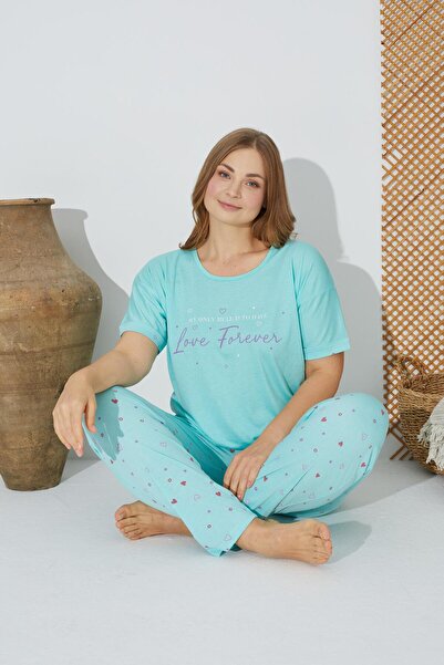 Estiva 24072 Short Sleeve Large Size Women's Pajamas Set