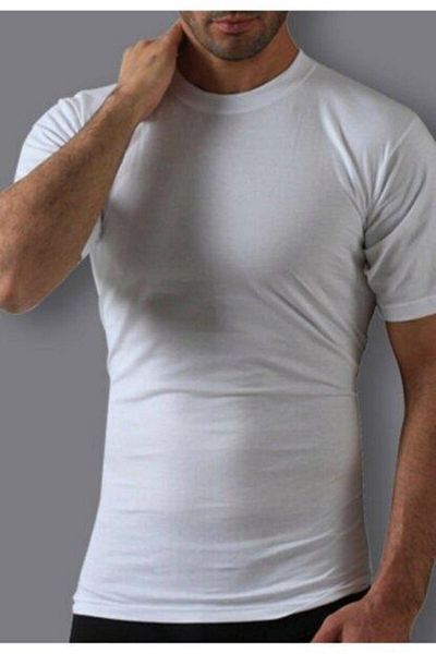 Yıldız İç Giyim Star 51 Single Jersey Doctor Collar Black Undershirt