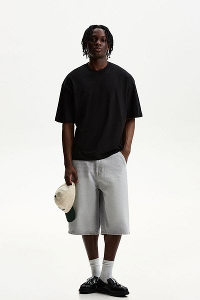 Bershka Denim skater Bermuda shorts