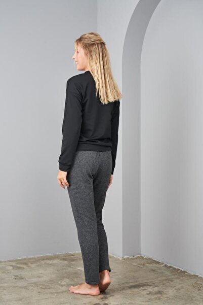 Pjs Pijama Pjs 24586 Kadın İnce Taş Baskılı İkiiplik Spor Takım