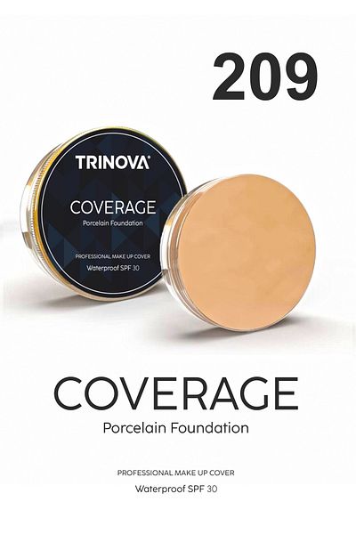 Trinova لون متوسط 209 - غطاء مكياج مصنوع من البورسلين