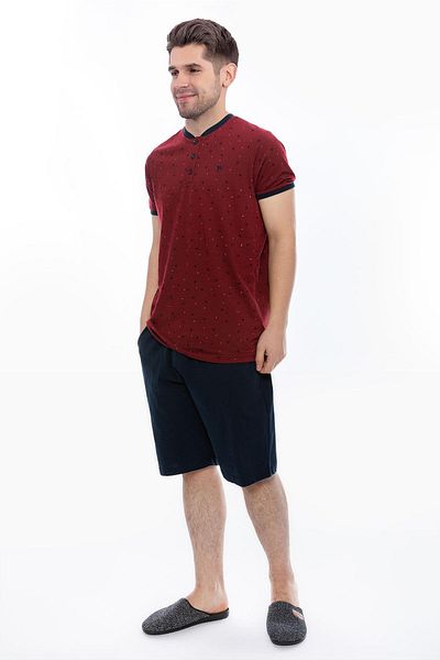 Arnetta 2061 Men's Buttoned 3-Piece Pajama Set