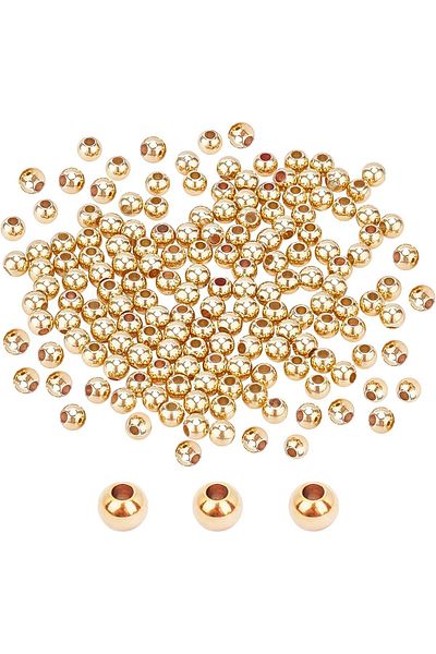 STOREMAX Bystoreby 3 mm Gold Plated Patternless Round Metal (5 Grams) Newdesing 646268