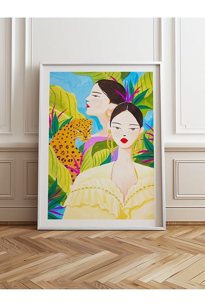HOMEPACK Pictură cu un singur cadru din lemn Pictură poster dintr-o bucată TK/781