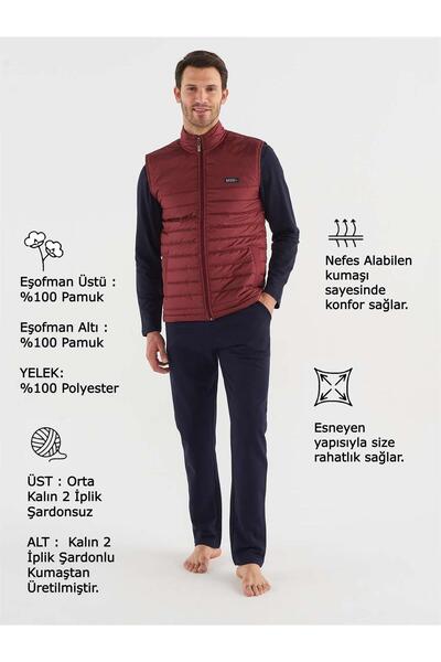 Mod Collection 3763 Erkek Yelekli Eşofman Takım