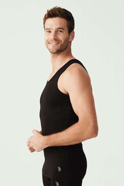 U.S. Polo Assn. Σετ ανδρικό μαύρο αθλητικό σορτς