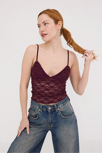 Addax Tricou crop cu decolteu în V A1671