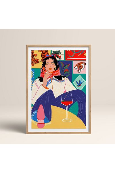 HOMEPACK Единична картина в дървена рамка, единичен плакат, картина TK/784